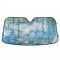 Car Windshield Sunshade Water Lilies Claude Monet Oil Paintings Flowers Sun Visor Protector For Suv Truck