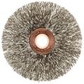 Weiler 16973 3 Crimped Wire Wheel 014 Stainless Steel Fill 1 2 -3 8 Arbor Hole 