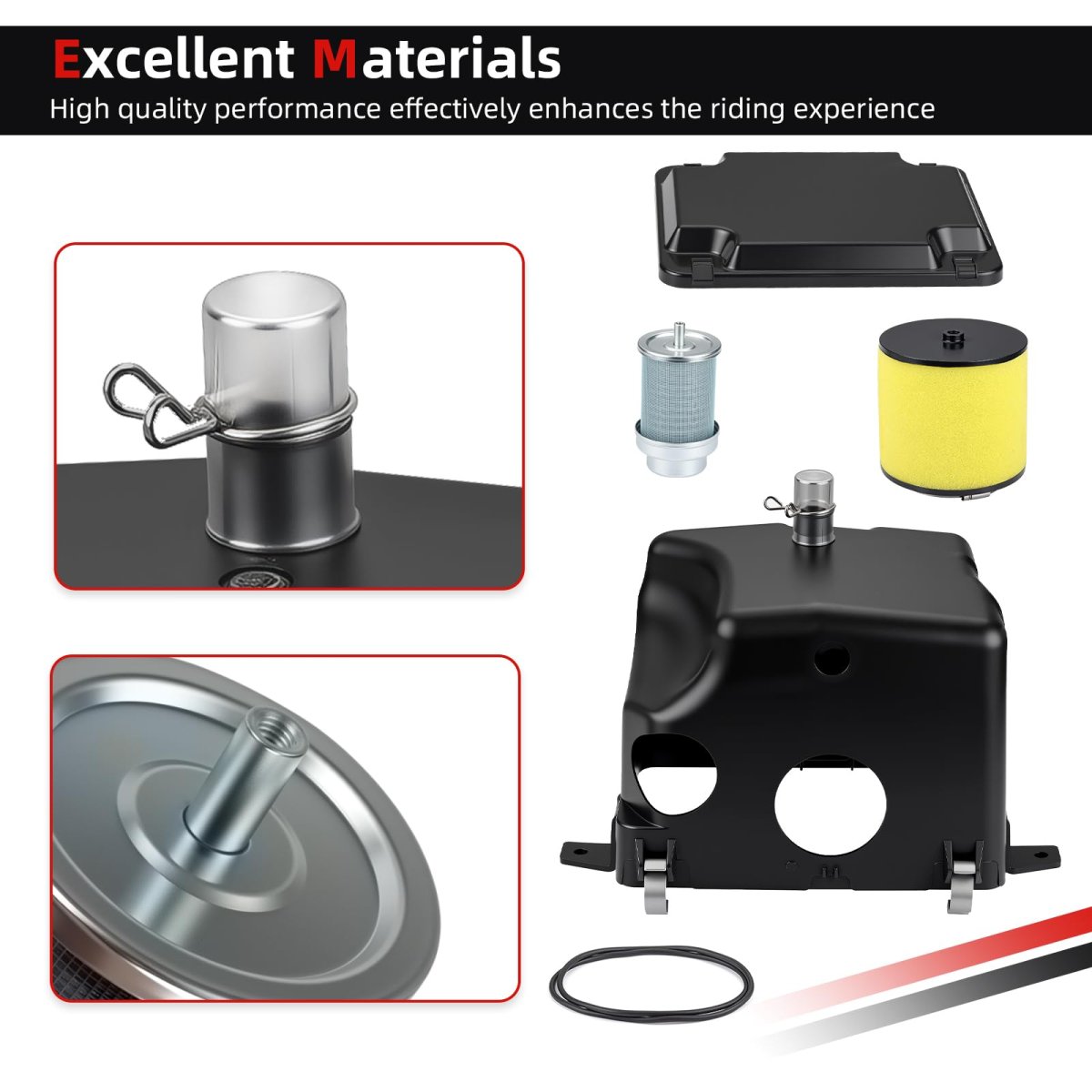 Air Filter Kit And Box Lid Cap With Clip For Honda Foreman 400 Trx400fw 1995 To 2003 450 Se Trx450fe S Trx450fm 1998 2004