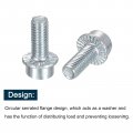 Uxcell M5x12mm Flanged Socket Head Cap Screws 10pcs 8 Grade Carbon Steel Hex Serrated Flange Bolts Machine