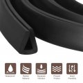 Uxcell U Channel Edge Trim 6 6ft Length Rubber Guard Seal Strip Protector Flat Type Fit For 4 5-5mm 23 64 W X 7 16 H Black