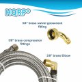 Hqrp Universal Premium Stainless Steel Dishwasher Fill Hose With 3 8 Comp Connection And 90 Degree Mip Elbow Or 3 4 Swivel