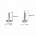 Uxcell 2x8mm Self Tapping Screws Phillips Pan Head Screw 304 Stainless Steel Bolts 50pcs 2x10mm