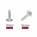 Uxcell 2x8mm Self Tapping Screws Phillips Pan Head Screw 304 Stainless Steel Bolts 50pcs 2x10mm