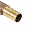 Uxcell Barb Hose Fitting 10mm Od Tee T Shape Pipe Connector Brass 2pcs With 6pcs 6-12mm Clamps