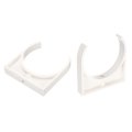 2 Pcs Pvc Water Pipe Clamps Clips 110mm Id U-shaped Buckles Tubing Support Holder For 4 Hose Tv Trays Hanger White 
