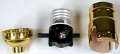 Creative Hobbiesa Push Thru On Off Lamp Socket Medium Base Gold Shell Incandescent Lampholder Pack Of 3 Sockets 
