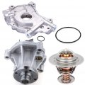 Ocpty Water Pump Oil Thermostat Housing Kit For 1997-1999d F-250 4l 1999-2002 Ford Super Duty 5 For F-350 5 4l- Oe 20238