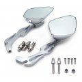 Httmt Mt025 Ttt004- Flame Shape Stem Chrome Rear View Side Mirror Compatible With Cbr 600 900 929 954 1000 Rr