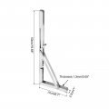 Uxcell 2 Pcs Folding Shelf Brackets 20 Inch Stainless Steel Collapsible L Bracket Wall Mounted For Table Work Bench Silver