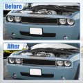 X Autohaux 4pcs Front Headlight Cover Bezel Trim Decoration Car Exterior Accessories For Dodge Challenger 2015 2016 2017 2018