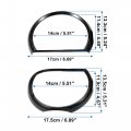 X Autohaux 4pcs Front Headlight Cover Bezel Trim Decoration Car Exterior Accessories For Dodge Challenger 2015 2016 2017 2018
