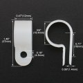 Baomain R-type Cable Clamp 3 4 Inch White Uc-5 Pack Of 25