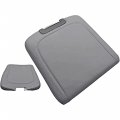 Leather Center Console Armrest Jump Seat Cover Gray For Dodge Ram 2013 2014 2015 2016 2017 2018 Faux Durable All Season