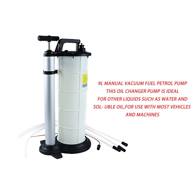 9 Liter Oil Changer Fluid Extractor Manual Hand Operated Vacuum Transfer Pump For Boat Atv Motorcycle Utv Cara