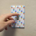 Silly Tropical Pineapples Pattern Plastic Wall Decor Toggle Light Switch Plate Cover 