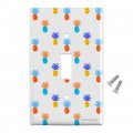 Silly Tropical Pineapples Pattern Plastic Wall Decor Toggle Light Switch Plate Cover
