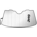 Jeep Logo Universal Fit Enforced Stand-up Auto Windshield Sun Shade At Jumbo Size 59 X 30