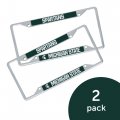 Michigan State University Metal License Plate Frame For Front Or Back Of Car Officially Licensed Mascot 2-pack