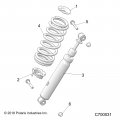 Polaris Ranger Spring 255-345 Lime Squeeze Genuine Oem Part 7044918-630 Qty 1