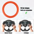Uxcell Universal Silicone 14 6 37cm Steering Wheel Cover Foldable Tire Design Protector Interior Trim For Car Orange