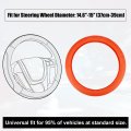 Uxcell Universal Silicone 14 6 37cm Steering Wheel Cover Foldable Tire Design Protector Interior Trim For Car Orange