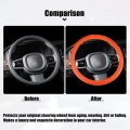 Uxcell Universal Silicone 14 6 37cm Steering Wheel Cover Foldable Tire Design Protector Interior Trim For Car Orange