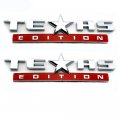 1pc Texas Edition Emblem Silver Black Silver Red All Black Color American Flag For Chevy Silverado Sierra Universal Red 2count