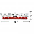 1pc Texas Edition Emblem Silver Black Silver Red All Black Color American Flag For Chevy Silverado Sierra Universal Red 2count