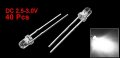 Uxcell Super Bright Straw Hat Lamp Led Dc 2 5v-3v 40 Piece 3mm White