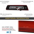 Vipmotoz Full Led Third Brake Tail Cargo Chmsl Light Compatible With 2009-2014 Ford F150 Chrome Housing Clear Lens Direct