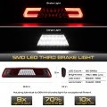 Vipmotoz Full Led Third Brake Tail Cargo Chmsl Light Compatible With 2009-2014 Ford F150 Chrome Housing Clear Lens Direct