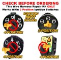 Ignition Switch Wire Harness For John Deere Tca15075 Am101561 With Heavy Duty Corrugate And Insulated Butt Connectors