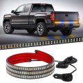 Xridonsen 60 Inch Amber Blue Truck Tailgate Strobe Lights Strip 360 Led Tail Light Bar Flashing Warning Hazard Safety Rear 