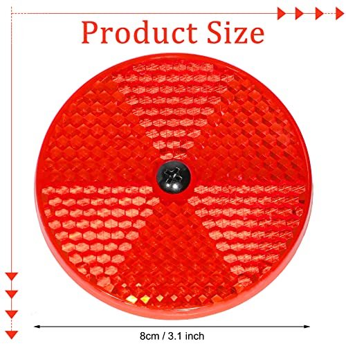 10 Pack Front Reflector Round For Driveway Fence Gate Posts Trailers Safetys Automobiles Boats Mailboxes Reflector With Center