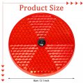 10 Pack Front Reflector Round For Driveway Fence Gate Posts Trailers Safetys Automobiles Boats Mailboxes Reflector With Center