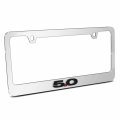 Ipick Image Made For Ford Mustang 5 0 3d Embossed Letters On Mirror Chrome Metal License Plate Frame