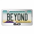 Ipick Image Made For Ford Mustang 5 0 3d Embossed Letters On Mirror Chrome Metal License Plate Frame
