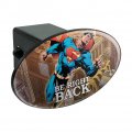 Superman Be Right Back Oval Tow Trailer Hitch Cover Plug Insert