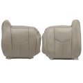 Driver Passenger Artificial Leather Seat Top Covers For 2003-2007 Gmc Sierra Chevrolet Silverado 1500 2500 3500 2006-2007 