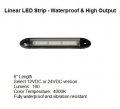 Led High Output Marine Rv Bar Light Waterproof 6 Lamp 24vdc 160 Lumen 24v