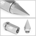 J2 Engineering 7075-t6 Compatible Withged Aluminum M12 X 1 5 75mm 20pcs Spiky Cap Lug Nut Adapter Silver