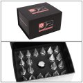J2 Engineering 7075-t6 Compatible Withged Aluminum M12 X 1 5 75mm 20pcs Spiky Cap Lug Nut Adapter Silver