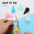 40 Pcs Snip Tip Applicator 0 79 Extra Tips Caps For Glue Replacement Plastic Adhesive Nozzle And Precision Bottle Tubes