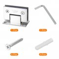 90 Degree Glass Door Hinge For 8-12mm 0 31 -0 47 304 Stainless Steel Cupboard Showcase Cabinet Clamp Silver Ton Degree Glass