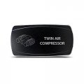 Ch4x4 Rocker Switch Twin Air Compressor Symbol Horizontal White Led