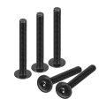 Flanged Button Head Socket Cap Screws 25pcs M5x40mm 304 Stainless Steel Black Oxide Drive Fasteners Bolts Fully Thread Machine 