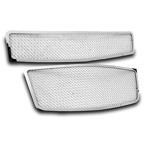 Chevy Aveo5 Hatchback Upper Bumper Stainless Steel Mesh Grille Chrome 2pcs