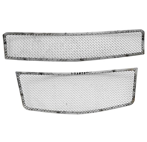 Chevy Aveo5 Hatchback Upper Bumper Stainless Steel Mesh Grille Chrome 2pcs