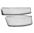 Chevy Aveo5 Hatchback Upper Bumper Stainless Steel Mesh Grille Chrome 2pcs